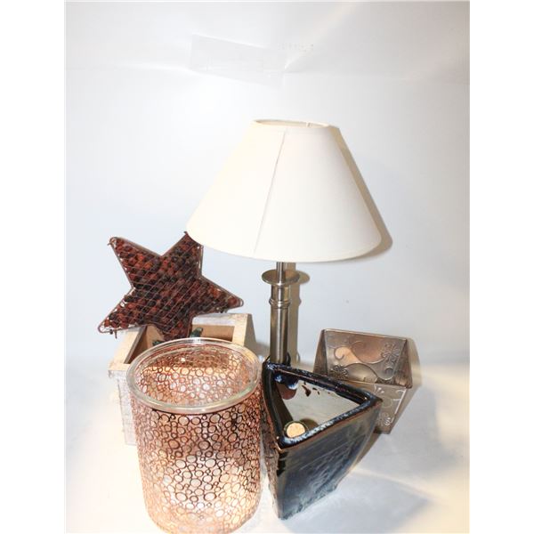 DESK LAMP, DECO BOX, GLASS AIR PLANT HOLDER