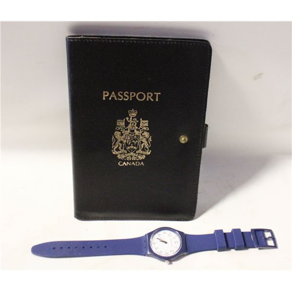 VINTAGE BLACK LEATHER CANADA PASSPORT