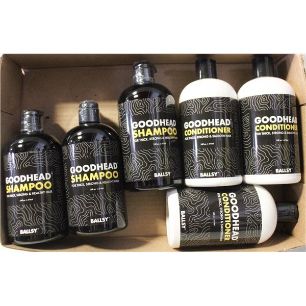 NEW 6 SEALED BALLSY GOODHEAD SHAMPOO+CONDIOTIONER