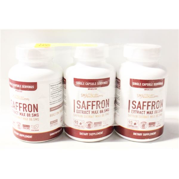 NEW 3 SEALED SAFFRON EXTRACT MAX GLUTEN FREE
