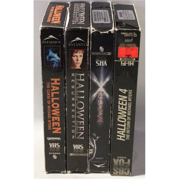 4 HALLOWEEN VHS MOVIES COLLECTICBLES