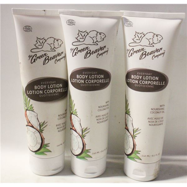 3 GREEN BEAVER BODY LOTION COCONUT
