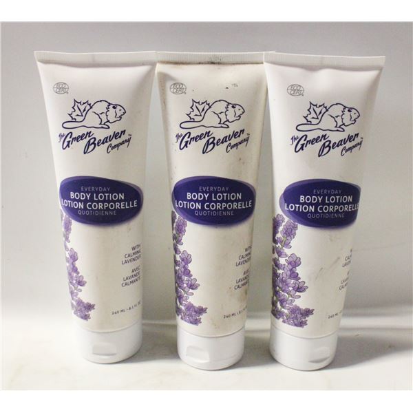 3 GREEN BEAVER LAVELNDER BODY LOTION