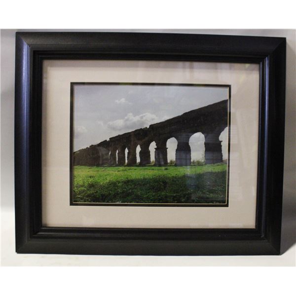 17” X 14” FRAMED PICTURE OF AQUADUCT