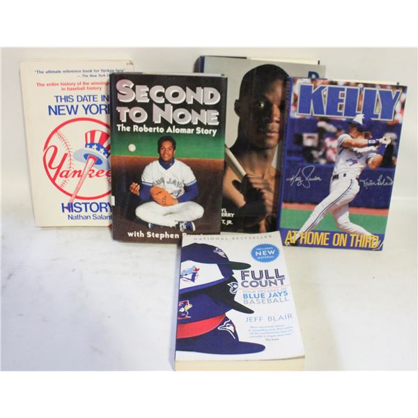 5 BASEBALL BOOKS, BLUE JAYS, SPORTS