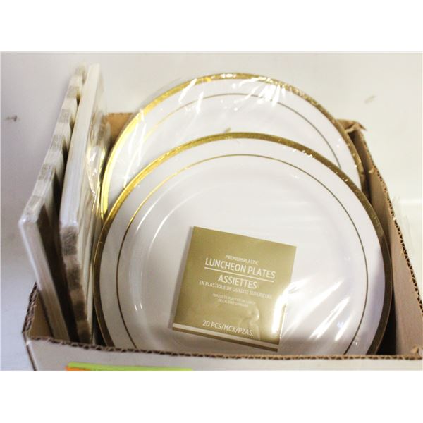 PLASTIC SERVINGWARE- BOX LOT ASSORTED