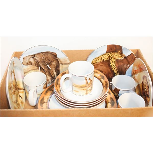 "SAFARI" DINNERWARE BY SAKURA ONEIDA  4 PLACE