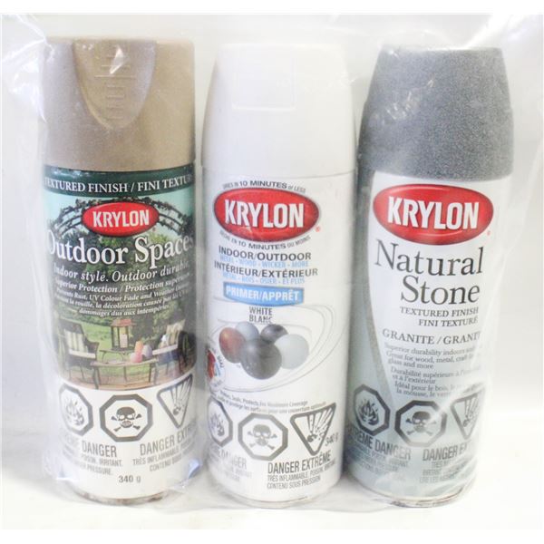 3PK KRYLON SPRAY PAINT