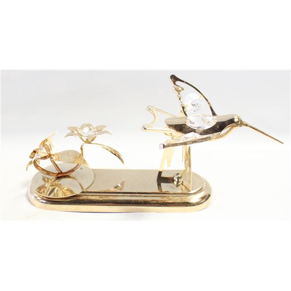 24 KT GOLD P HUMMINGBIRD AUSTRIAN CRYSTAL