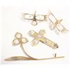 Image 1 : AUSTRIAN CRYSTAL GOLD PLATED HAWK & CROSS