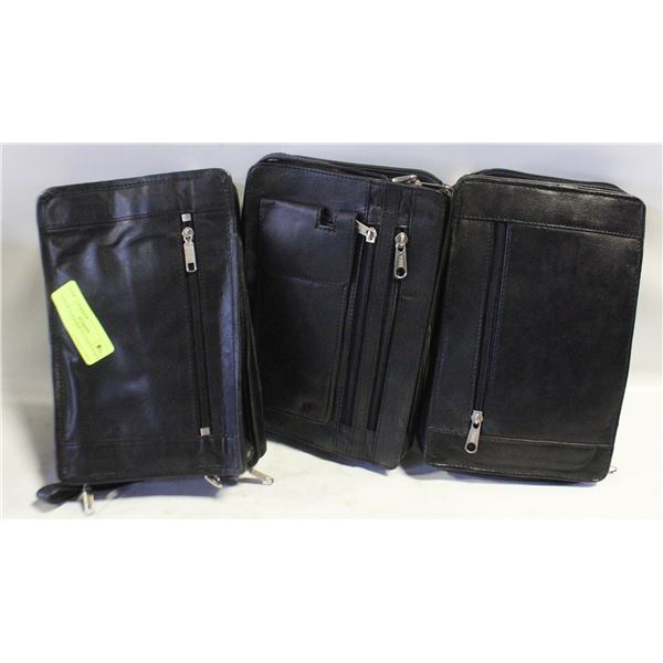 LOT OF 3 GENUINE LEATHER PURSES