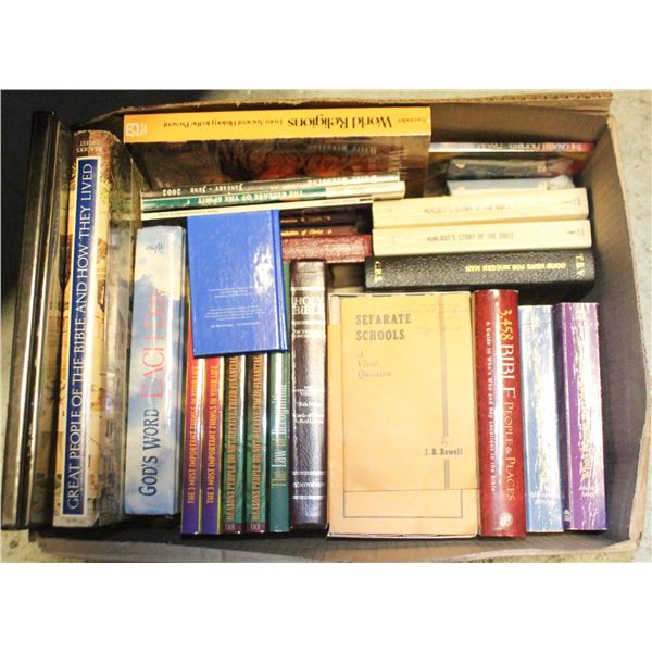 MULTIPLE RELIGIOUS ITEMS BIBLES/TAPES/VHS