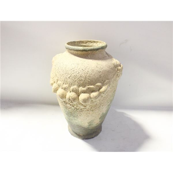 LARGE POTTERY VASE, 1' TALL 9" DIAM