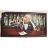 Image 1 : 23" X 42" WOOD FRAME JACK THE BARTENDER PRINT BY