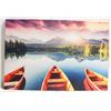 Image 1 : CANVAS PICTURE MOUNTAIN CANOE SCENE 36X24