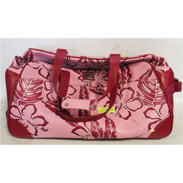 ROXY PINK FLORAL LARGE SIZE TRAVEL BAG