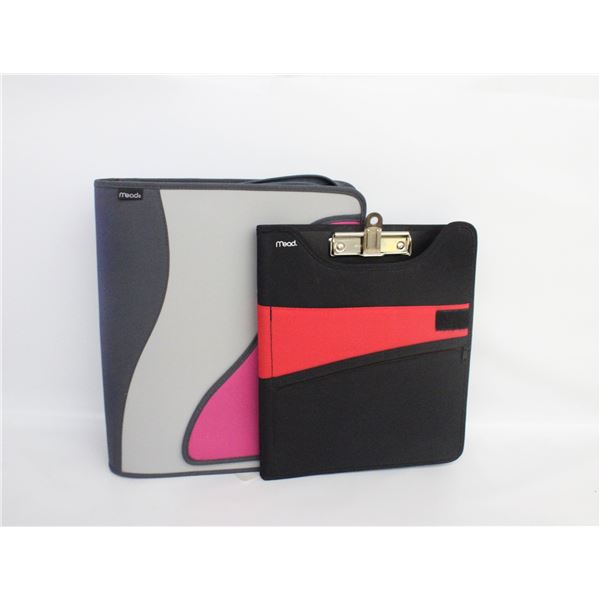 MEAD CANVAS BINDER/CLIP BOARD SET OF 2
