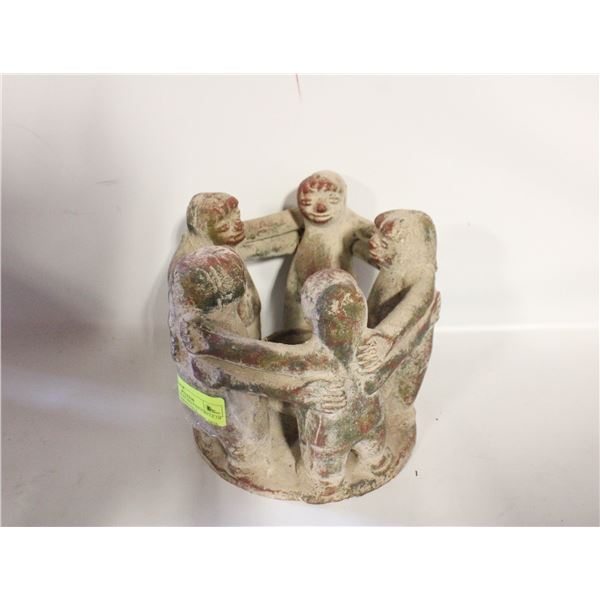 VINTAGE AZTEC/MAYAN CIRCLE OF FRIENDS TERRACOTTA