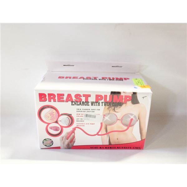 NOVELTY BOXED 'BREAST PUMP' TWIN CUPS - NEW