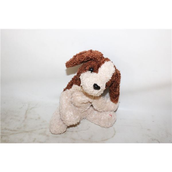 BEANIE PUPPY DOG BROWN & TAN  7" HIGH