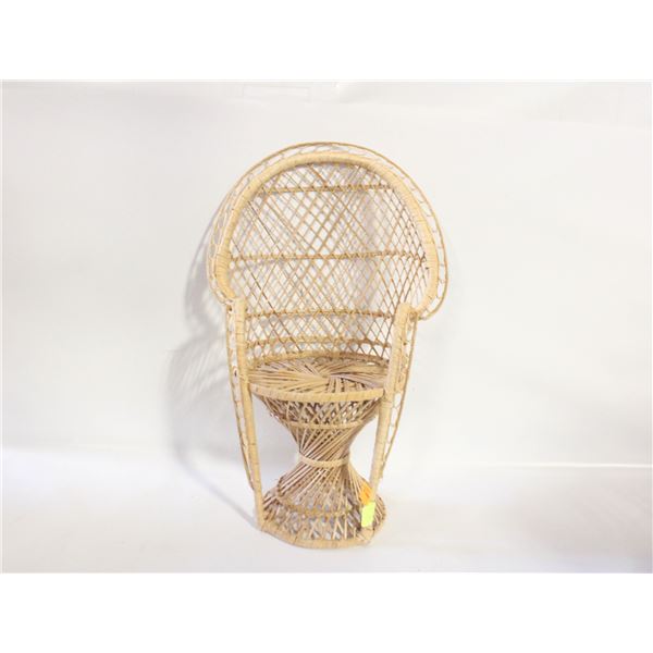 BOHO WICKER DOLL CHAIR
