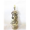 Image 1 : CERAMIC GREEN + GOLDTONE TABLE LAMP