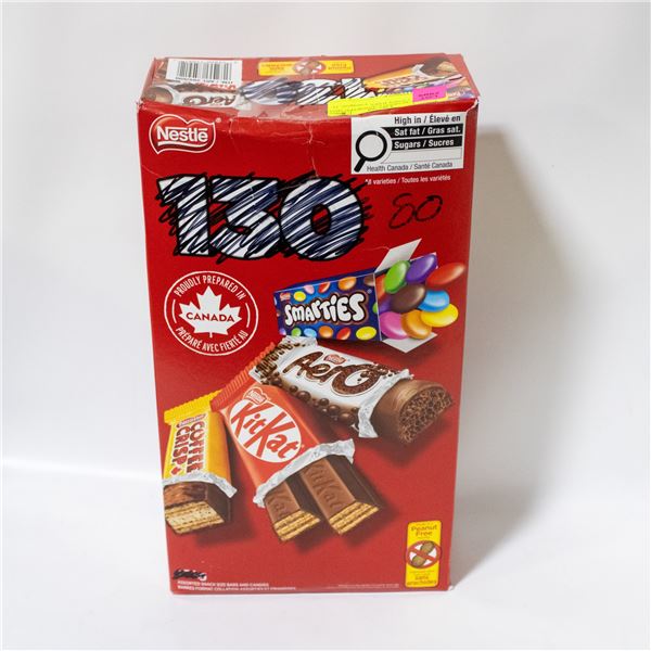 BOX OF 80 NESTLE ASSORTED MINI SNACK CANDY BARS
