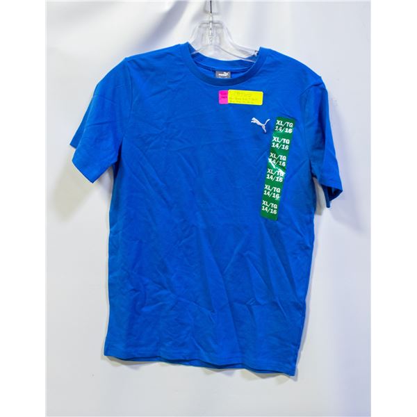 NEW PUMA KIDS T-SHIRT BLUE SIZE XL 14 - 16