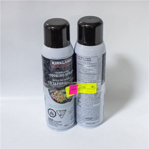 2 PACK OF KIRKLAND CANOLA OIL COOKING SPRAY