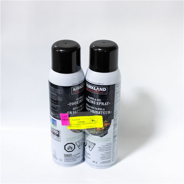 2 PACK OF KIRKLAND CANOLA OIL COOKING SPRAY