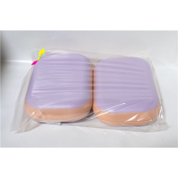 2 PK OF BENTGO CHILL XL LUNCH BOX - PURPLE & PINK