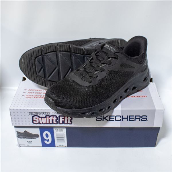 SKECHERS HANDS FREE SWIFT FIT SHOES BLACK SIZE 9