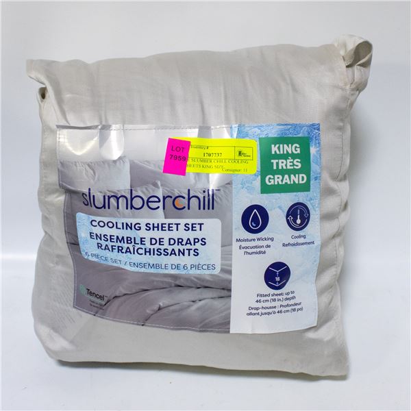 6 PIECE SLUMBER CHILL COOLING BED SHEETS KING SIZE