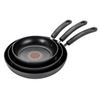 Image 1 : NEW 3 PIECE T-FAL CERAMIC NON-STICK SKILLET SET