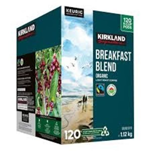 NEW KIRKLAND BREAKFAST BLEND COFFEE KEURIG K-CUPS