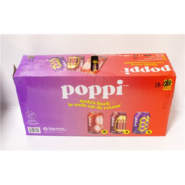 BOX OF 15 POPPI CLASSIC FAVES SODA DRINKS