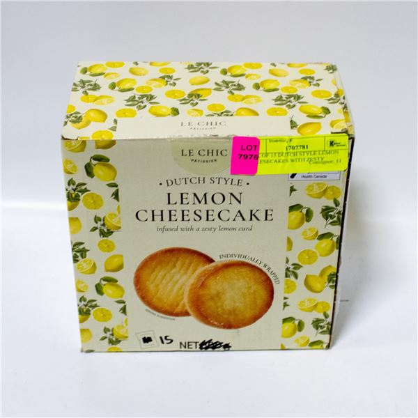 BOX OF 15 DUTCH STYLE LEMON CHEESECAKES WITH ZESTY