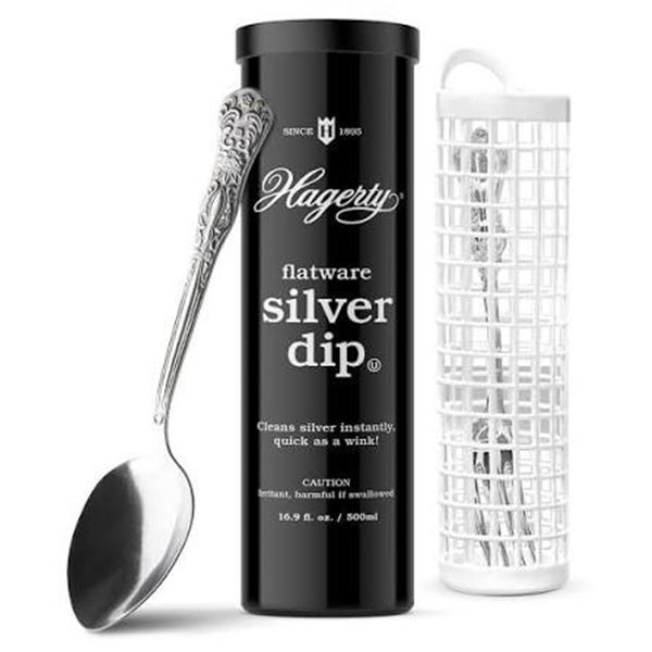 NEW HAGERTY FLATWARE CLEANING SILVER DIP - 16.9 OZ