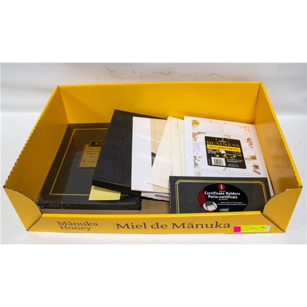 BOX OF RECEPTION CARDS W/ENVELOPES,