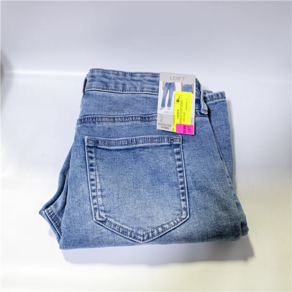 NEW WOMENS SZ 4 LOFT JEANS - BOOTLEG - MID RISE