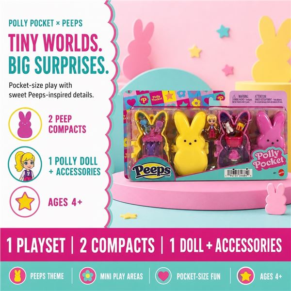 NEW POLLY POCKET PEEPS PLAYSET MATTEL