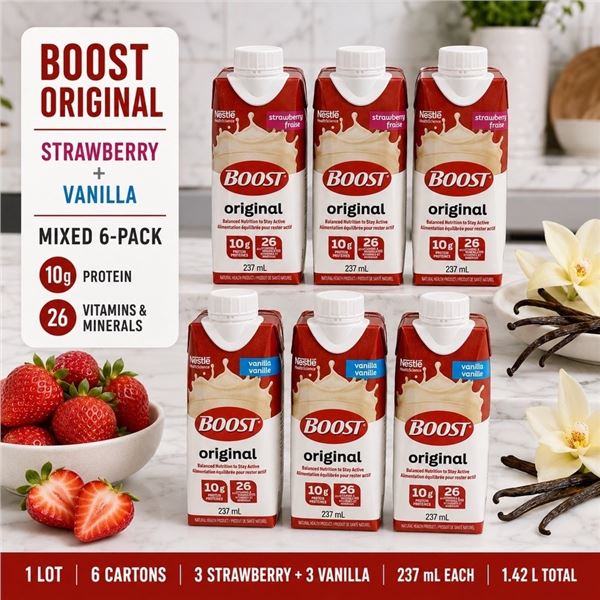 6 BOOST STRAWBERRY & VANILLA BB 10/26