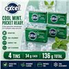 Image 1 : 4 EXCEL SPEARMINT MINTS 34G
