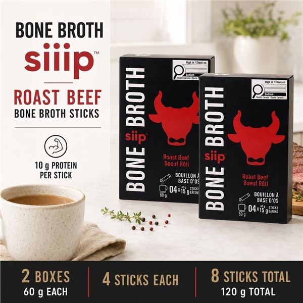 2 SIIP BONE BROTH BEEF 4X15G BB 07/27