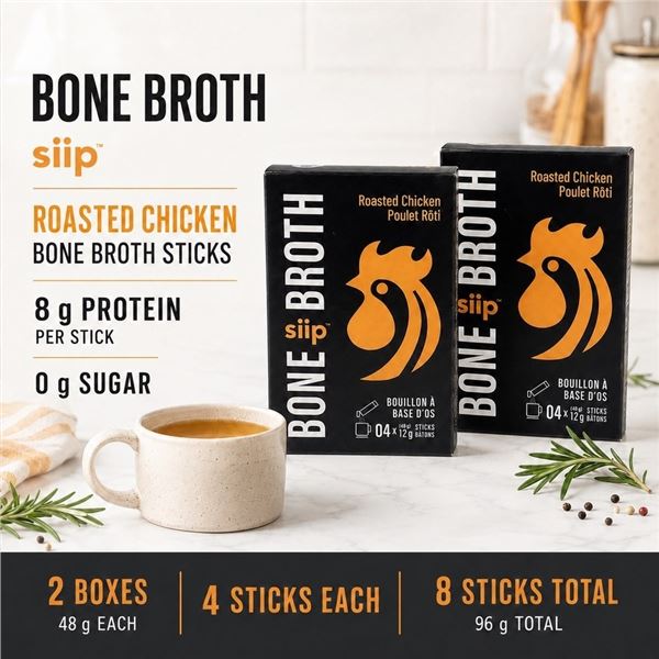 2 SIIP BONE BROTH CHICKEN 4X12G BB 12/27