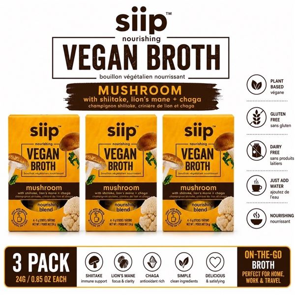 3 SIIP VEGAN MUSHROOM BROTH