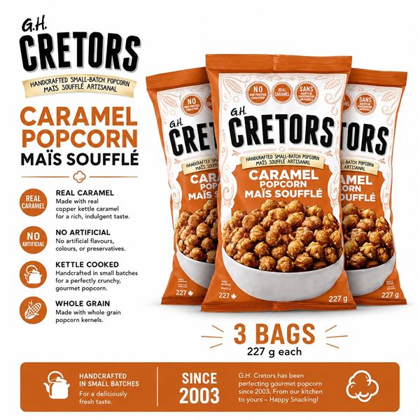 3 GH CRETOR CARAMEL POPCORN 227G BB 07/26