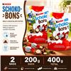 Image 1 : 2 KINDER SCHOKO BONS CHOCOLATE 200G BB 09/26