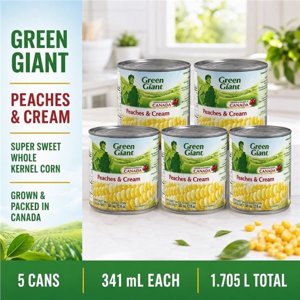 5 GREEN GIANT PEACHES & CREAM BB 09/29