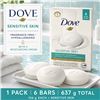 Image 1 : DOVE SENSITIVE SKIN 6 BAR SOAP